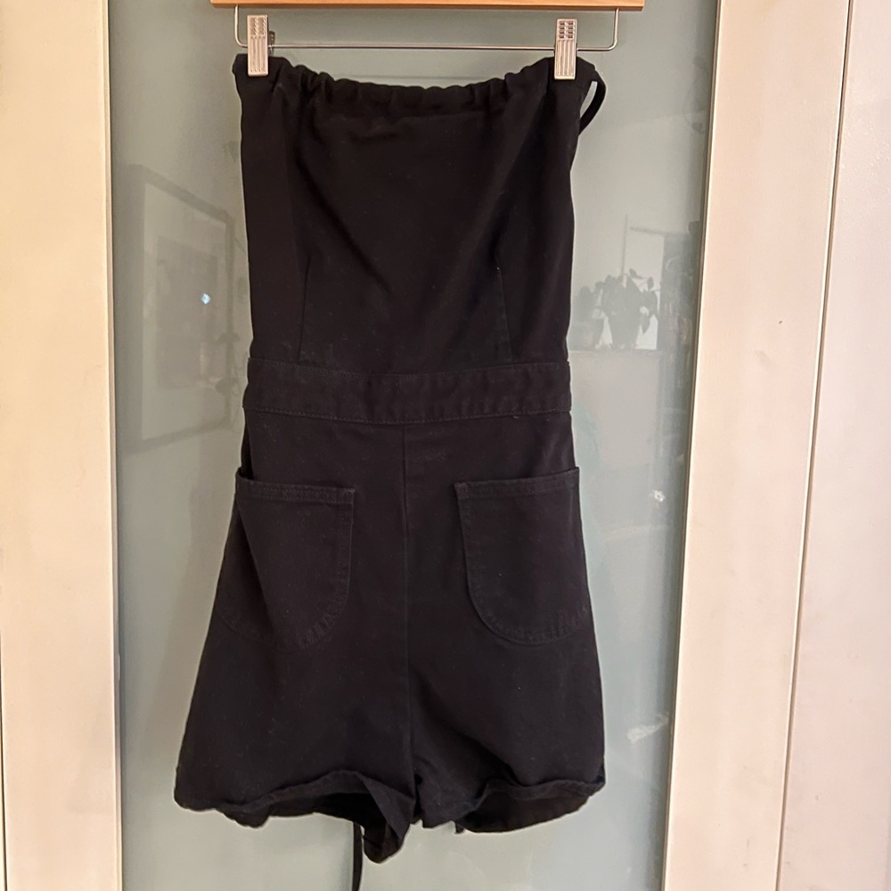 BDG Denim Tie Back Romper